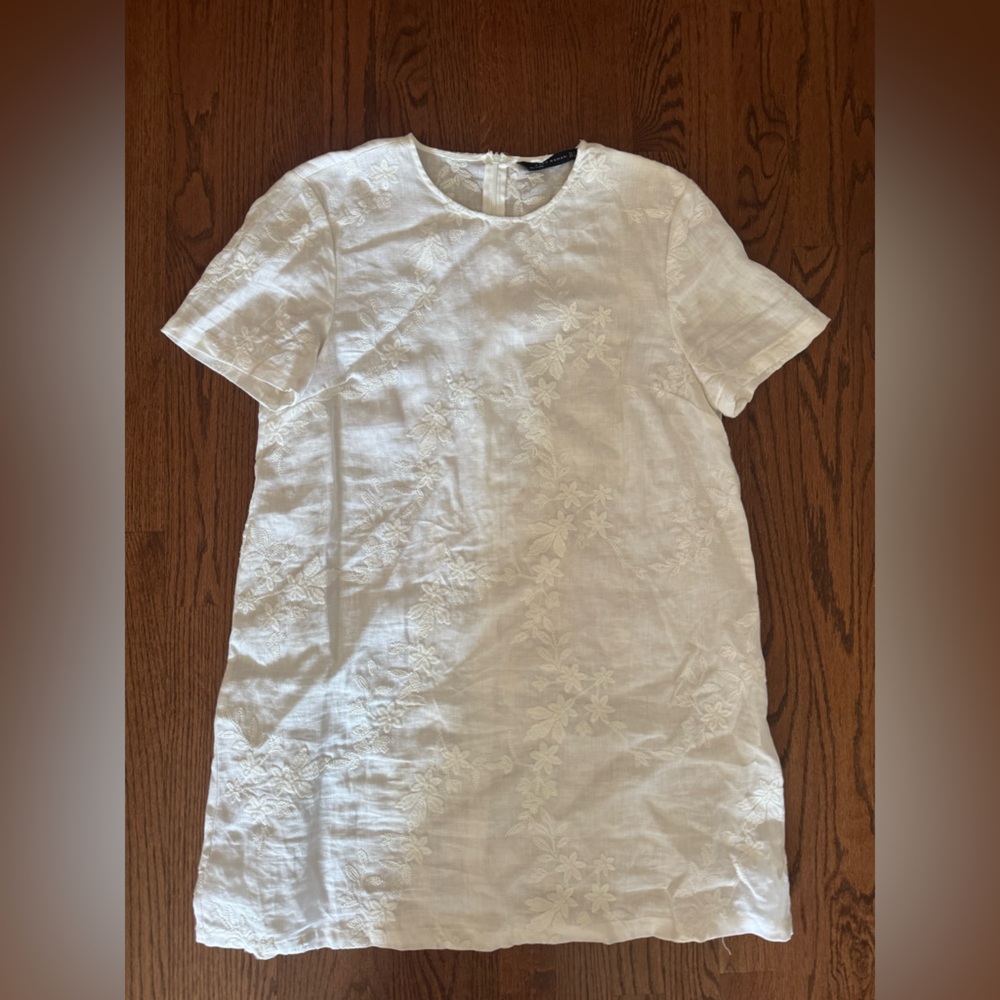 Zara Ivory Textured Dress